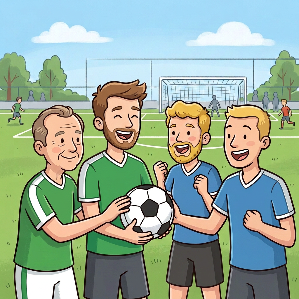Fußballer jubeln nach einem Tor